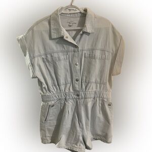 FOREVER 21 -Zip-Up Denim Romper size XL